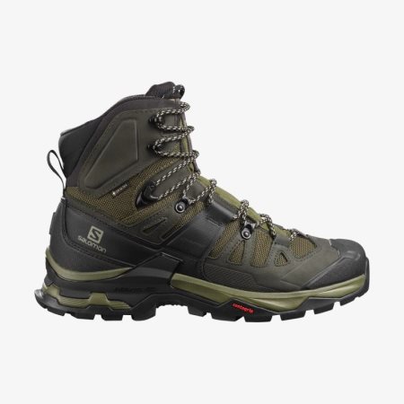 Salomon QUEST 4 GORE-TEX Mens Hiking Boots Olive UK JKCS